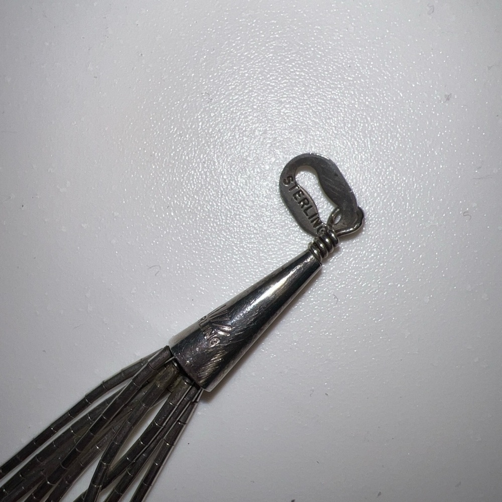 Vintage Navajo QT Sterling Silver Pendant Bracelet - Picture 12 of 14